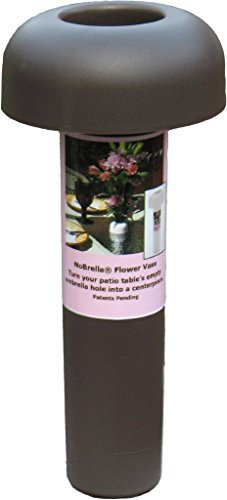 NoBrella Blume Vase Terrasse Tisch Regenschirm Loch Einsatz Garten Braun