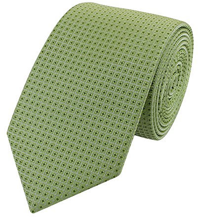 Fabio Farini - Moderne Herren Krawatte kariert in 6cm Breite - Schlipse mit Karomuster für jeden Anlass Grün Gemustert Lindgrün Quadrat