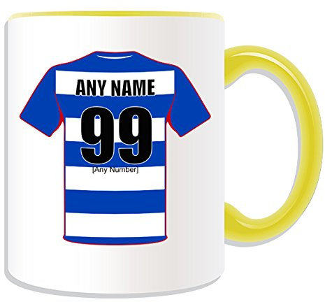 Personalised Gift - Reading Mug (Football Design Theme, Colour Options) - Any Name/Message on Your Unique Mug - The Royals Club