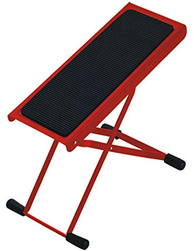 K&M - Konig & Meyer 14670.014.59 Footrest - 6 Height Positions Sturdy Non-Skid Rubber Foot Pad for Classical, Acoustic, Electric Guitarists - Professional Grade for all Musicians - German Made - Red