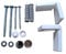 VeeBath Essentials Angled Floor WC Toilet Pan/Bidet Fixing Bolts, Repair Bracket and Screws Bathroom Fitting Kit