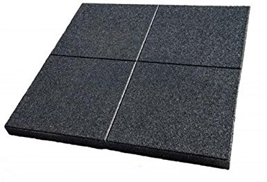 JARDIN202 - Loseta de Caucho Negra | Especial para Gimnasios | Suelos Infantiles | Fitness | Antivibracion- 40 mm 1x1m