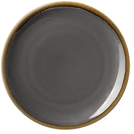 Olympia Kiln Smoke Style Round Coupe Speiseteller-Set 230 mm/9 Zoll (6er-Pack), BS4034-zertifiziert, HC387