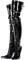 Gizelle Damen Schnürstiefeletten auf der Rückseite Overknee-Stiefel, schwarzer Lack, 38 EU
