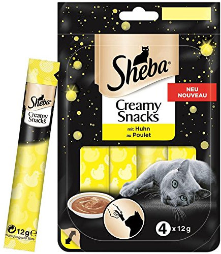 Sheba Creamy Snacks mit Huhn 20x 4x12g Katzenfutter