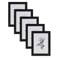 WOLTU Bilderrahmen 21x29,7cm DIN A4 5er Set Fotorahmen Holzrahmen mit Passepartout, zum vertikalen oder horizontalen Aufhängen/Aufstellen, Posterrahmen Collage Wanddeko, Schwarz