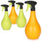 com-four® 4x Blumensprüher - Sprühflasche zur Bewässerung von Pflanzen - Wassersprühflasche zum Wasserzerstäuben (grün/orange)