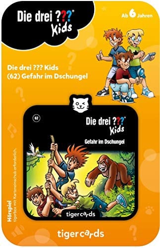 tigermedia tigercard Die drei ??? Kids Follow 62 Danger in Jungle Detective Puzzle Stories Tiger Box Audio Player Children Audio Play Audio Book Music