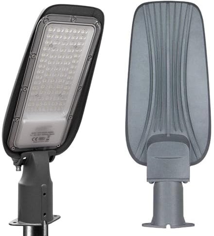 Faro armatura stradale lampione LED 100W 10000lm inclinabile 180 6500K IP65 230V