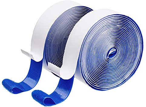 BRAVESHINE Klettband Selbstklebend Extra Stark, 30mm x 5m Klett Selbstklebend Doppelseitiges Klebeband mit Klettverschluss Klebeklett Selbstklebend Stark, Set Haken & Flausch