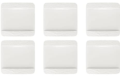 Villeroy & Boch Manufacture Rock Blanc 6er Set Speiseteller weiß 28cm Porzellan