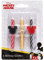 Disney's Mickey Mouse Birthday Cake Candles | 6 Birthday Candles for Cake Decorations, Red, Yellow & Black Stripe Candles for Mickey Mouse Party