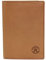 Frédéric Johns Portefeuille Homme - Grand Portefeuille - Portefeuille Cuir Veritable - Porte Carte Homme Cuir Modèle World (Camel)