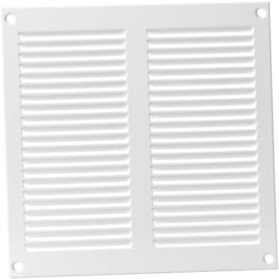 200x200mm Weiß Lüftungsgitter Abschlussgitter Insektenschutz Abluft Zuluft Metall Gitter