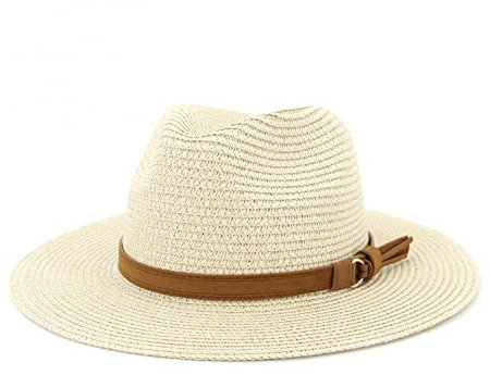 Sonnenhut Damen Faltbarer Strohhut UV Schutz Strandmütze Damen Visor Cap Hut mit Breiter Krempe Sommerhut Damen Faltbarer für Reise Urlaub und Strand