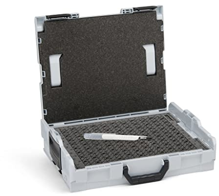Bosch Sortimo L-Boxx 102 Werkzeugkoffer-Set Grau | bestückt mit L BOXX 102 Einlage Ordnungssystem Schnitteinlage