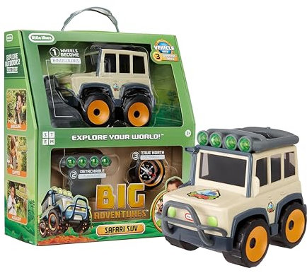 Little Tikes Big Adventures Todoterreno safari Juguete STEM - Vehículo con prismáticos, linterna y brújula - Para niños de más de 3 años