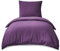 RUIKASI Bettwäsche 155x220 2teilig Purple - Lila Mikrofaser Bettwäsche-Sets Oeko-TEX, Bettbezüge 155 x 220cm + Kissenbezüge 80x80cm mit Reißverschluss, Weich und Bügelfrei