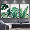HTWLMM Grün Monstera Pflanzen Leinwand Kunstdruck Poster Grün Blätter Bilder für Wohnzimmer Wandbilder Deko Schlafzimmer Modern Rahmenlos (3X60X90CM)