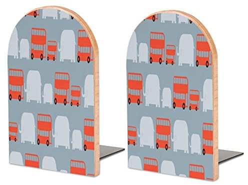 Auto-Handgefertigte Buchstützen aus Holz – dekorative Buchstützen für Regale – stabile Buchhalter für schwere Bücher