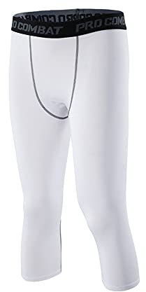 Smatstyle Kompressionshose Herren Lang Sport-Leggings Laufhose Atmungsaktiv Funktionshose Tights Sporthose Schnelltrocknende Trainingshose (as3, Alpha, xx_l, Regular, Regular, Weiß-grau)