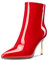 Saekcted Donna Spillo Alto High Tacco Heel a Punta Stivaletti Slip-on Cerniera Feste Cute Classico Stivali Rosso 42 EU