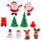jojofuny 10pcs Resin Christmas Ornament Molds - Miniature Christmas Accessories, Mini Snowman Figurines & Mini Ornaments for Dining Table & Elder Flowerpot