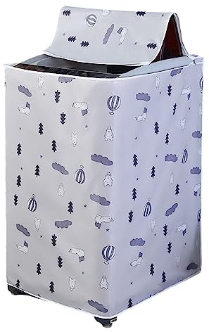 Odot Waschmaschinenabdeckung Toplader, Staubdichte wasserdichte Sonnenfest Abdeckungen für Waschmaschine und Trockner, Waschtrocknerabdeckung (Baum,S-Kapazität ~7 kg)