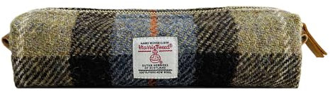 TAILORMAP Harris Tweed Federmäppchen, großes Fassungsvermögen, Federmäppchen mit Reißverschluss, für Damen und Herren (Nr. 896)