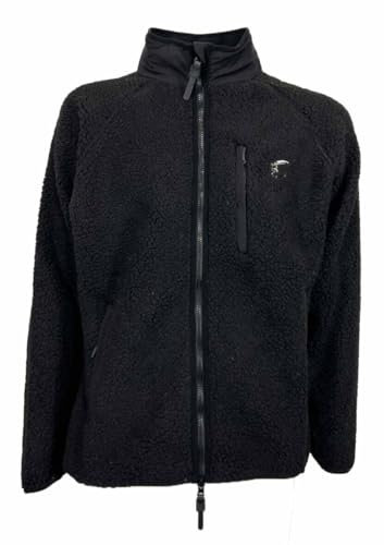 Generico TOOCO giacca uomo pile orsetto unito PILE LONG ESSENTIAL 100% poliestere (S - IT 46, Nero)