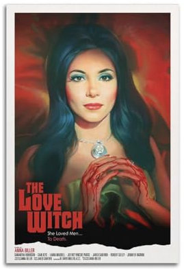ZaMouss Filmposter Die Liebeshexe, Leinwandposter, Wandkunst, Dekoration, Wohnzimmer, Schlafzimmer, Dekoration, Poster, 30 x 45 cm, ungerahmter Stil