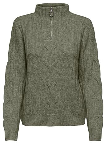 JDYANDREA L/S Zip Cable Pullover KNT