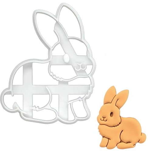 BAKERLOGY Süßer Hase Ausstechform - Detailliertes Keksausstecher-Design zum Backen und Basteln, ideal für Fondant, Teig, Ton