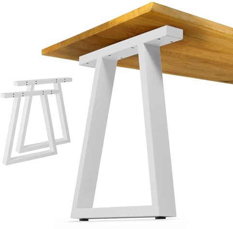 NEXT LEVEL - Patas para Mesas | 65x74cm, Perfil 80x40mm, Metálicas, para Madera y Cristal, Compatible con Anchos de 70, 80, 90 y 100cm | Ideal para Escritorio y Comedor - PM-003BL