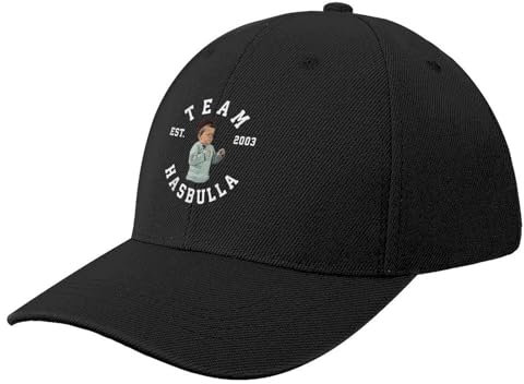 LXCUDXZ Baseball Kappe Hasbulla – Team MMA Hasbulla Fight Baseball Cap Hip Hop Fashion Beach lustiger Hut Rave Hut für Damen Herren Party Geschenk