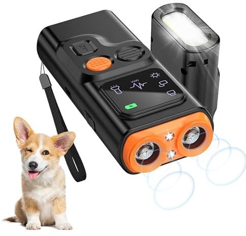 Anti Barking Device,4 Modes Ultrasonic Dog Repeller,Auto Dog Barking Deterrent Devices,Rechargeable stop dogs barking device,Anti Bark Device for Dogs,3 In 1 dog barking control device,Safe In/Outdoor