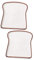 Hohopeti 2st Toastplatte Teller Süß Toast-tablett Porzellan Kuchenform Küche Essenstabletts Vorspeisenteller Toastförmiger Teller Obst Platte Bandejas Para Comida Kuchen-display-tablett