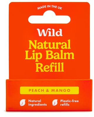 Wild - Natürlicher Nachfüllbarer Lippenbalsam - 3er-Pack Lippenbalsam in verschiedenen Duftnoten - enthält die Düfte Peach & Mango, Coconut & Vanilla und Passionfruit Swirl - ohne Bienenwachs
