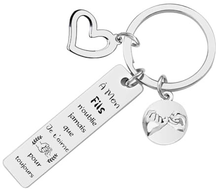 POIUYTRE Cadeau Fils Porte clés Fils Cadeau d'anniversaire Fils Je T'aime Mon Fils Cadeau Noel Fils Idee Cadeau pour Fils Porte clef Mon Fils Cadeau Fils Personnalisé (1)