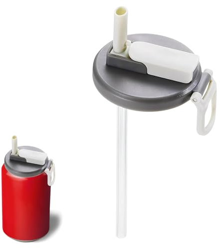 Can Covers with Straws, Can Cover with Straw, Soda Can Lids with Straw, Can Straw Lid,Soda Can Cover with Straw, for Fits Standard Fizzy Drinks, Juice, Beer, Canned Beverages