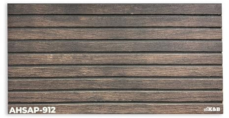 K&B Panels 3D Wall Panels, Realistic Wood Effect Styrofoam Wall Panelling Kit, Lightweight, Easy to Install, Dual Insulation to Reduce Acoustic Noise, Indoor & Outdoor (Dark Brown) (10 Panels)