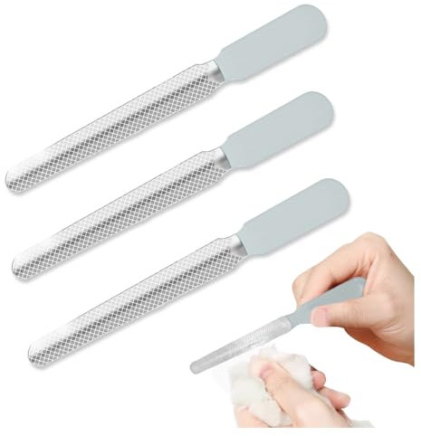 NIIIYTYB 3 limas de uñas profesionales de metal para perros, gatos, herramienta de aseo de uñas para alisar bordes ásperos, lima de mascotas para razas grandes y pequeñas, cachorros, uñas de los pies,