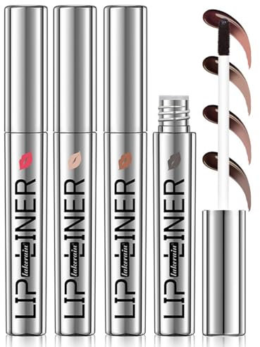 Peel Off Liquid Lipstick, Easy Peel & Reveal Lip Stain, Waterproof Long Lasting Peel Off Mask Lip Gloss, Lips Tattoo Makeup Beauty (# 4PCS/Set B)