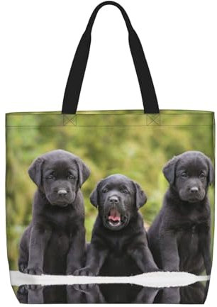 DNBCLEZK Labrador Retriever Hund, leichte Polyester-Umhängetasche, große Tasche, Shopper mit trendigen Drucken, Uni, für den täglichen Gebrauch für Damen und Herren (mehrere Muster-Designs),