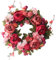 Couronne de Porte d'entrée élégante Couronne de Fleurs artificielles Garlande décorative Printemps d'été pour la Porte Suspendue à la Maison