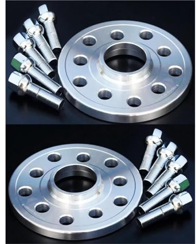 ZWBHNB Spurverbreiterungen Für Q2/Q3/Q3 Sportback/Q5/Q6/Q7/Q8/R8/RS Q8/S1/S2/S3/TT/TTRS/V8 Spurverbreiterung Unterlegscheiben Spurverbreiterungen distanzscheiben(Silber,40 mm Kugelbolzen)