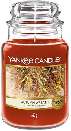 Yankee Candle Scented Candle - Autumn Wreath Large Jar - Long Burning Candles: up to 150 Hours - Gifts for Women