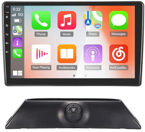 9 Zoll Bildschirm Auto Audio für Radio FIAT Iveco Daily IV V VI Citys Bus Kasten Kombi Furgon MK5 MK6 Estate 2006-2024,CayPlay Autoradio mit Bluetooth GPS RDS Navi Mirror Link FM SWC Rückfahrkamera