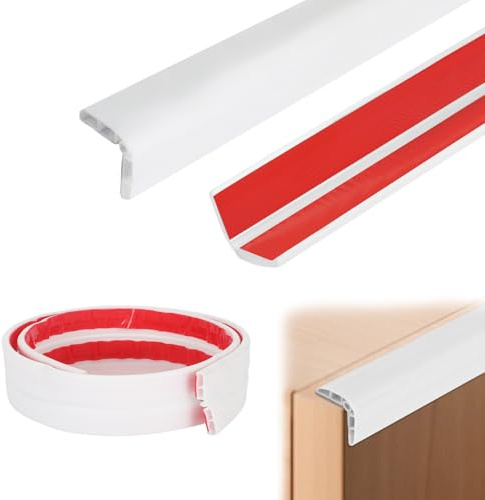 Kantenschutz, 5m PVC Extra Stark Selbstklebend Weich Eckenschutz und Kantenschutz, für Kühlschranks, Sinks, Glastisch (Weiß)