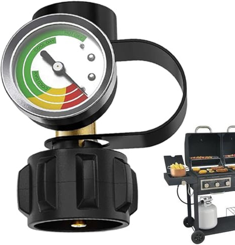 Weldphur Jauge De Niveau De Propane | Jauge De Niveau pour Bouteille De Gaz - Détecteur De Fuite 2-18 kg avec Connexion QCC1 Type 1 pour Poêle Camping RV Gril Barbecue Brûleur